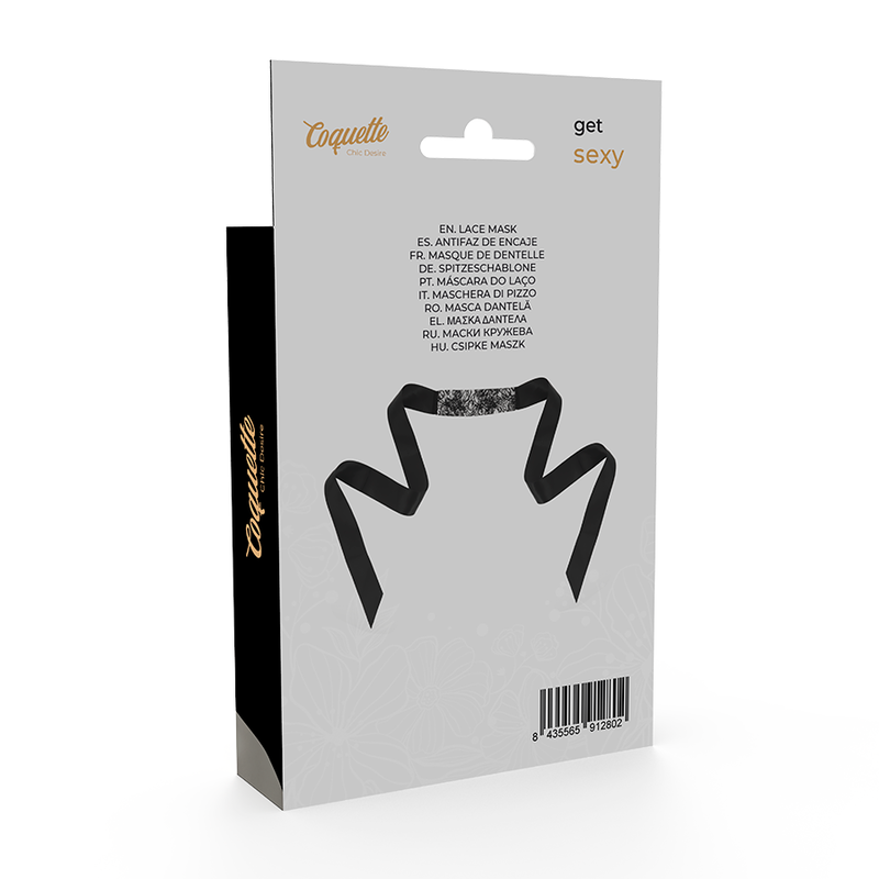 Masque Sensuel Dentelle Noire avec Ruban - Coquette Chic Desire