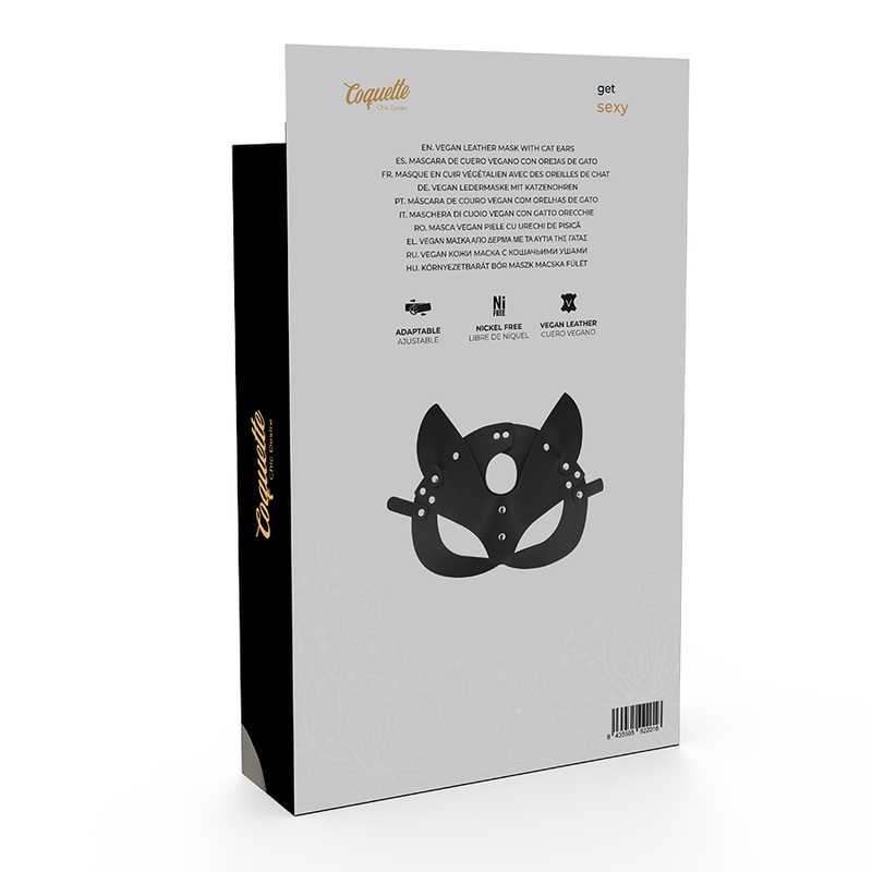 Masque Coquette Chic Desire Oreilles Chat Cuir Vegan