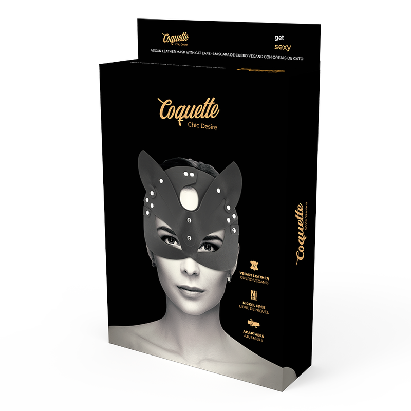 Masque Coquette Chic Desire Oreilles Chat Cuir Vegan