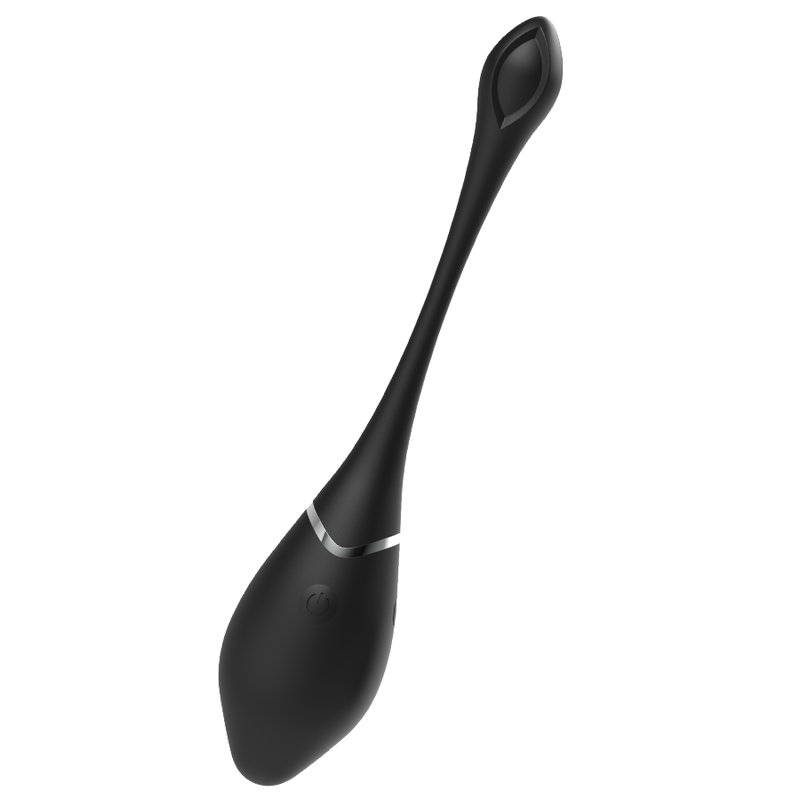 Black&Silver - Œuf vibrant en Silicone Rechargeable Jenell - Noir