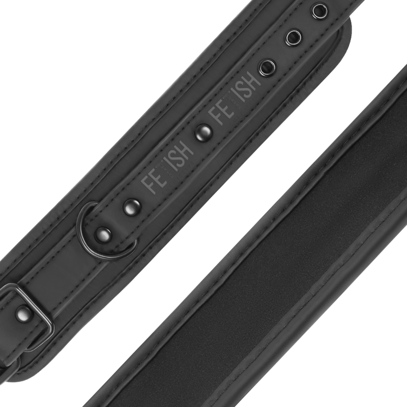Fetish Submissive – Menottes en Cuir Synthétique Noir BDSM
