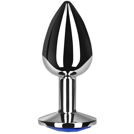 Secret Play - Plug Métal Bijou Bleu - Taille L