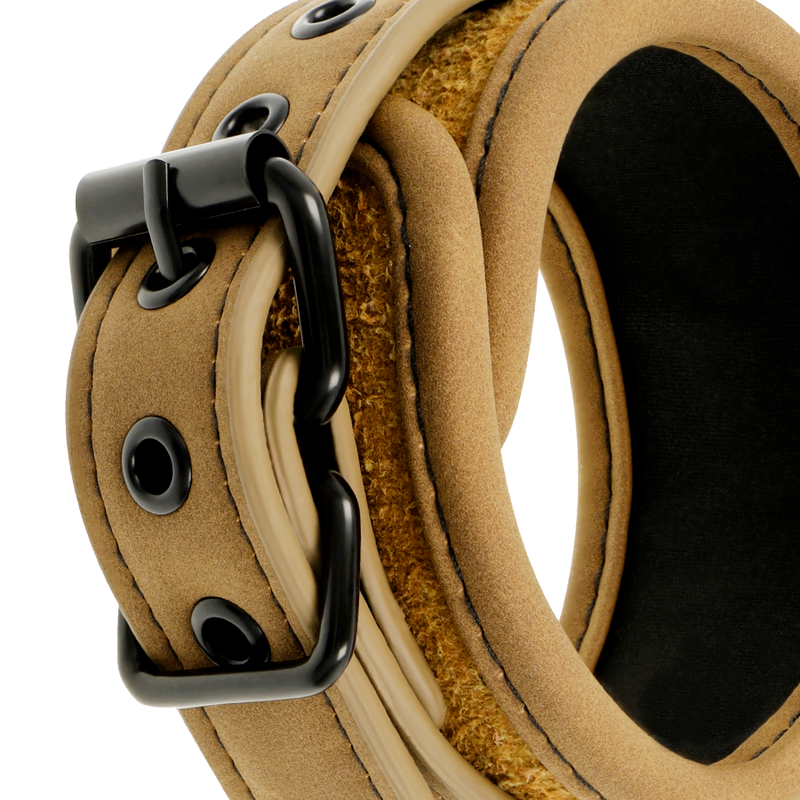 Fetish Submissive – Menottes BDSM en cuir synthétique Beige