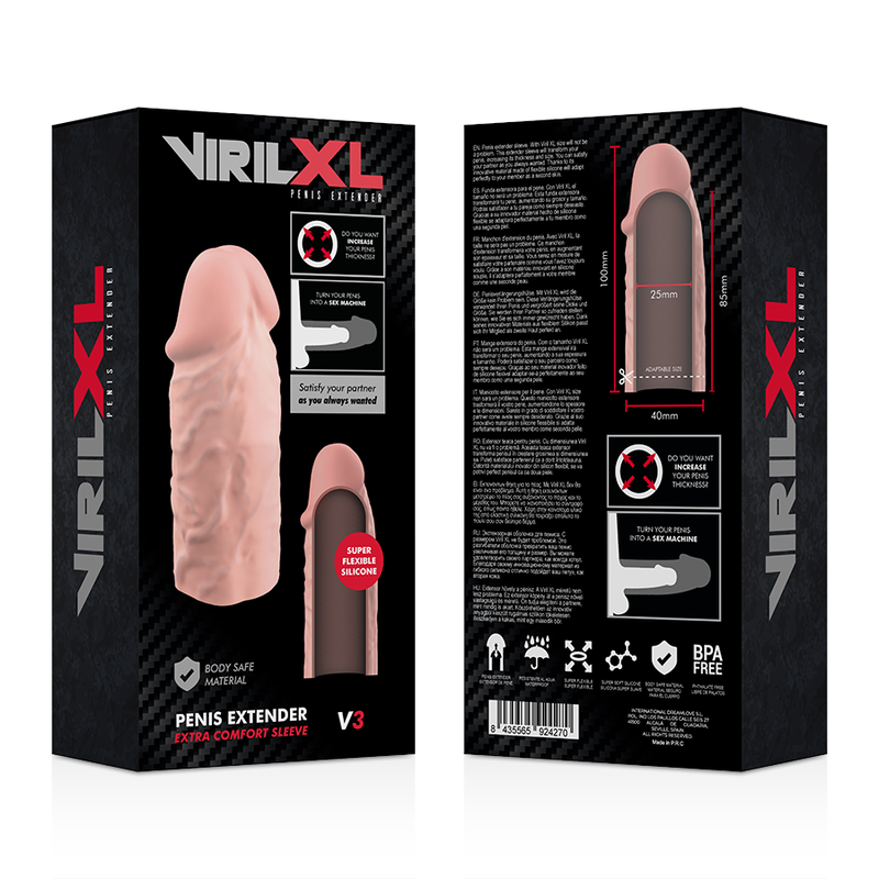 Manchon pénien VirilXL extension silicone liquide v3 - VirilXL - VIRILXL