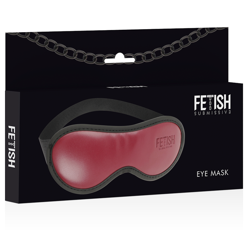 Fetish Submissive - Masque occultant en cuir végan - Rouge