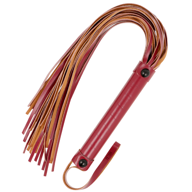 Fetish Submissive - Martinet BDSM en Simili Cuir Rouge