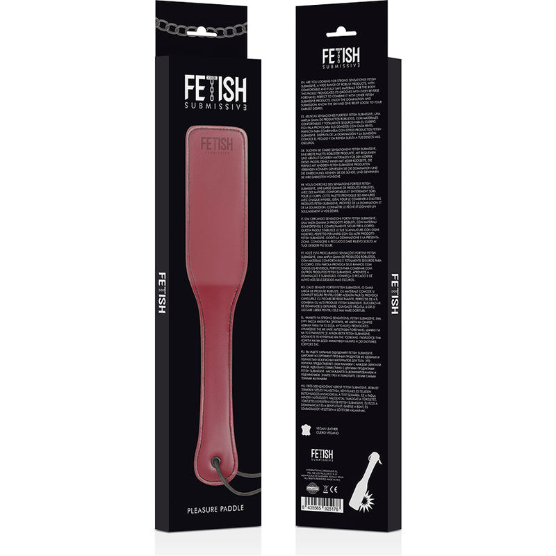 Fetish Submissive - Paddle BDSM en Simili Cuir Rouge