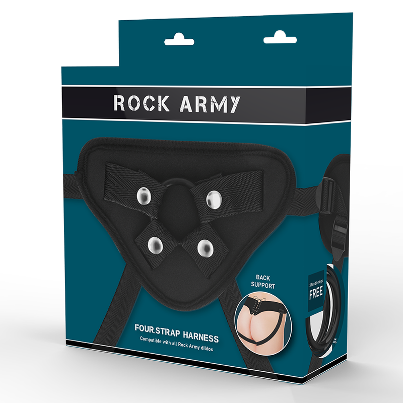 Rock Army – Harnais pour Gode Ceinture avec 3 Cockrings offerts