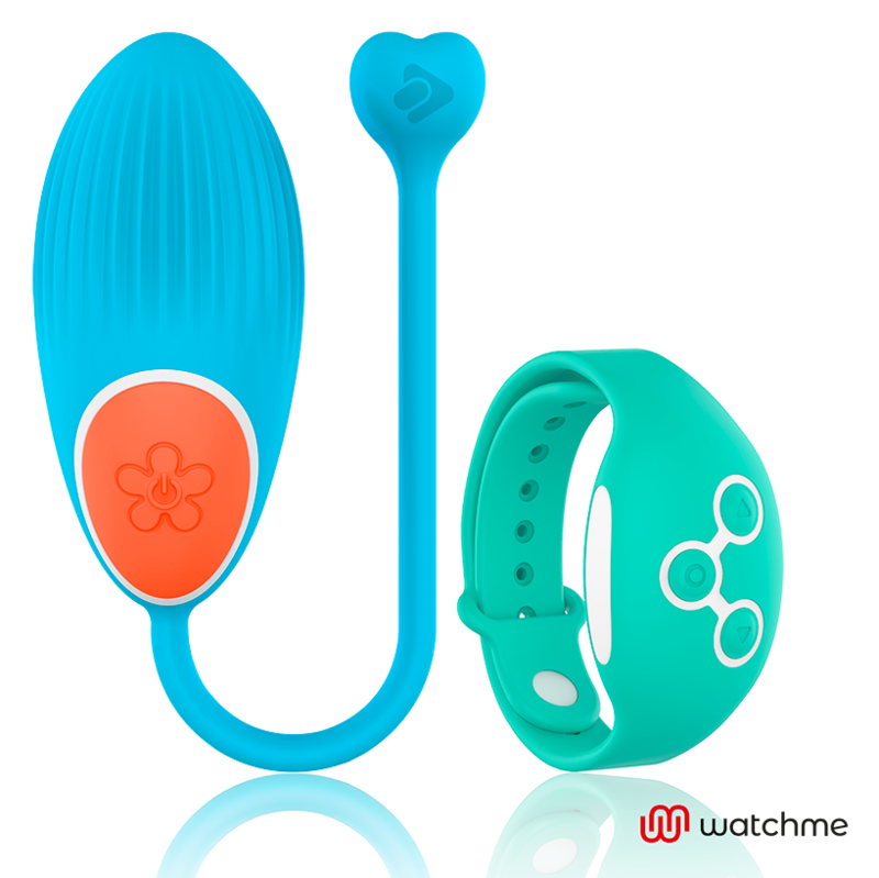 Wearwatch – Oeuf vibrant avec bracelet télécommandé – Bleu/Vert