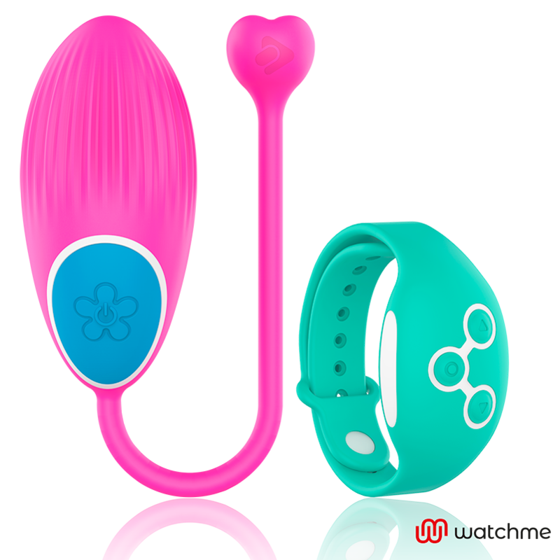 Wearwatch – Oeuf vibrant avec bracelet télécommandé – Rose/Bleu