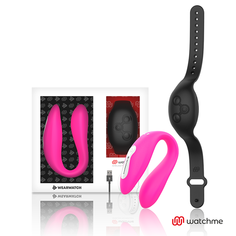 Vibrateur connecté Wearwatch double technologie WatchMe fuchsia/noir - Wearwatch - WEARWATCH