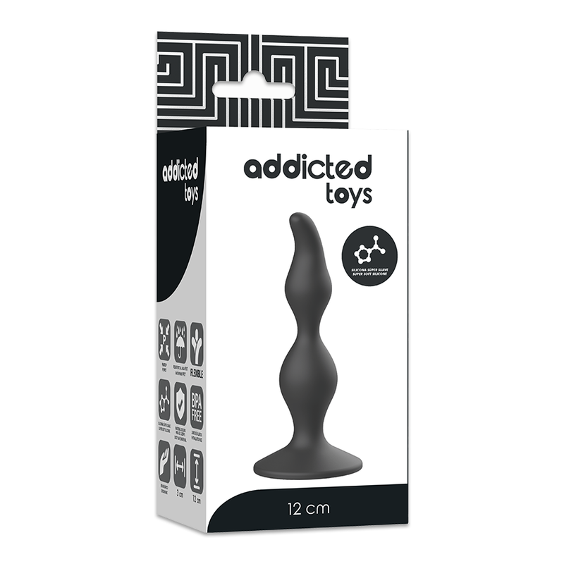 Plug Anal Addicted Toys 12cm Noir - Addicted Toys